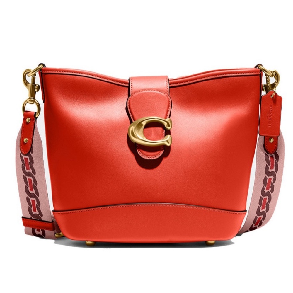 Red Orange Coach Purse